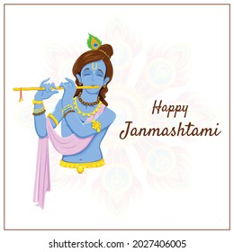 Happy janmashtami, Vector illustration design.
