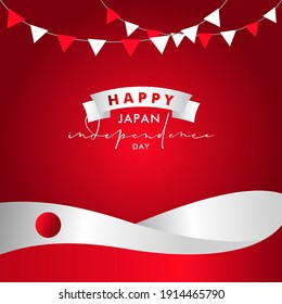 Happy Japan Foundation Day Vector Design Template Background