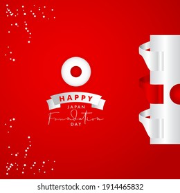 Happy Japan Foundation Day Vector Design Template Background