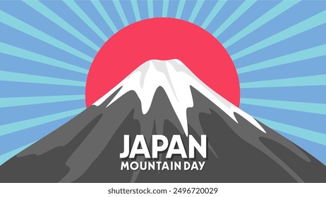 Happy Japanese Mountain Day with high mountains