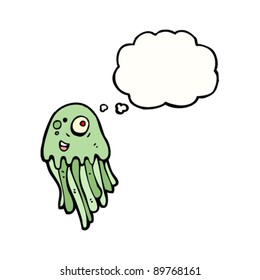 caricatura de medusas felices