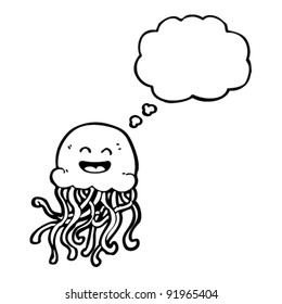happy jellyfish cartoon