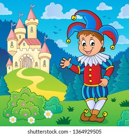 Feliz tema jester imagem 3 - eps10 ilustração vetor.