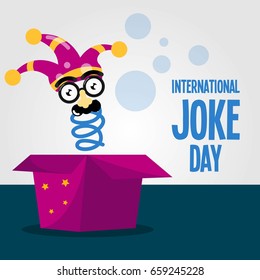 Happy Joke Day. Vector Illustration. Suitable For Poster, Banner, Campaign, And Greeting Card
