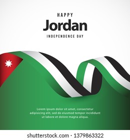 Happy jordan independence day vector template