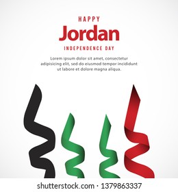 Happy jordan independence day vector template