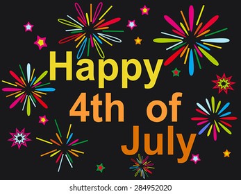 happy july 4th firework background