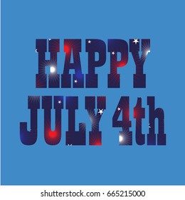 Happy July 4th fireworks pattern