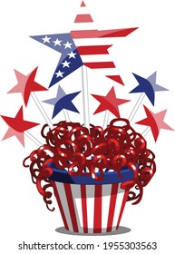 Happy july 4th stars vector stock image
