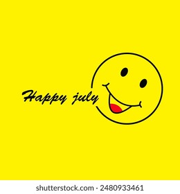 happy july vector template design illustration