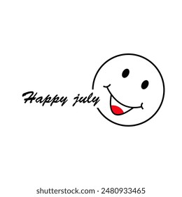 happy july vector template design illustration