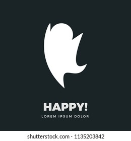 happy jump logo. Isolated Vector Illustration