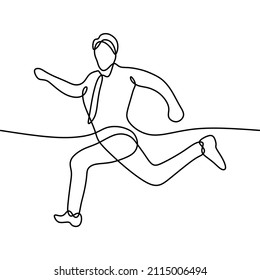 happy jump online continuous drawing single line art