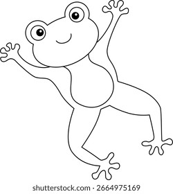 
Happy Jumping Frog Coloring Page
