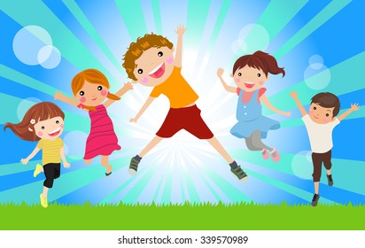 Happy Jumping Kids