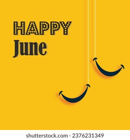 Happy June, beautiful vector illustration