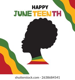 Happy juneteenth day poster African history black day