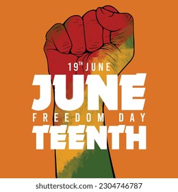 Happy Juneteenth day vector, company, school, social media, advertising, printing and more