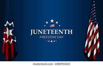 Happy Juneteenth freedom day background Vector illustration