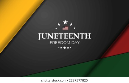 Happy Juneteenth freedom day background Vector illustration