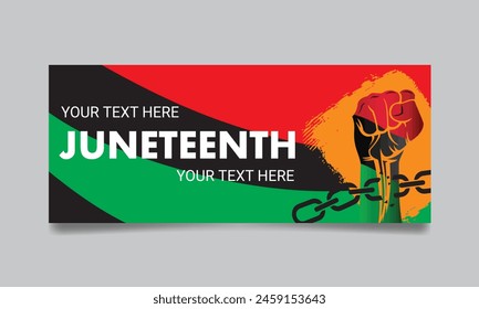 Happy Juneteenth Freedom day Banner Design