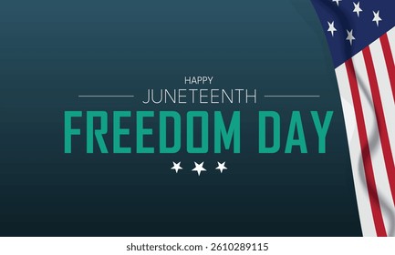 Happy Juneteenth Freedom Day Flag Design