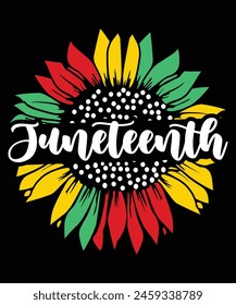  Happy Juneteenth independence day shirt print template typography design for vector file.