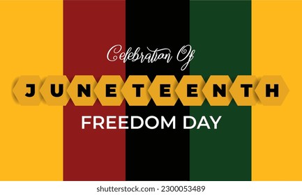 Happy Juneteenth june 19 freedom day background Vector illustration