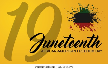 Happy Juneteenth june 19 freedom day background Vector illustration