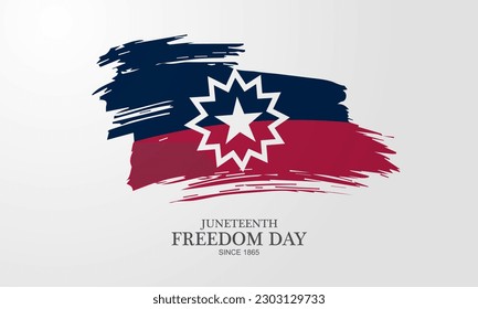 Happy Juneteenth june 19 freedom day background Vector illustration