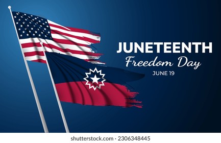 Happy Juneteenth june 19 freedom day background Vector illustration