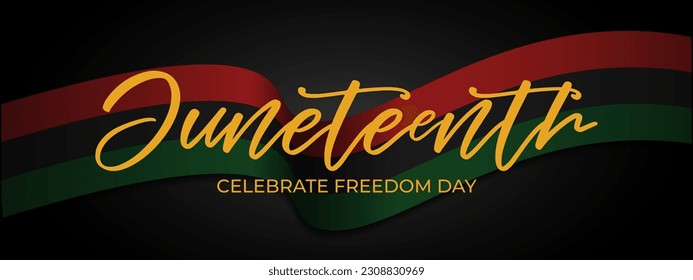 Happy Juneteenth june 19 freedom day background Vector illustration