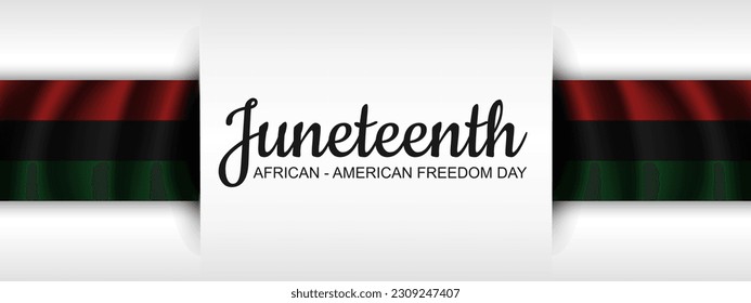 Happy Juneteenth june 19 freedom day background Vector illustration