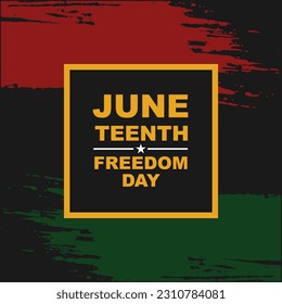 Happy Juneteenth june 19 freedom day background Vector illustration