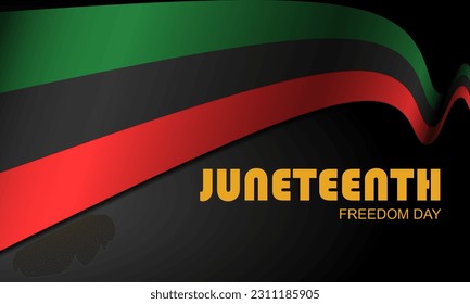 Happy Juneteenth june 19 freedom day background Vector illustration