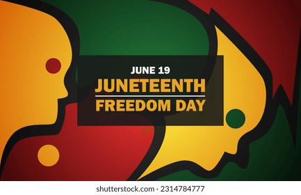 Happy Juneteenth june 19 freedom day background Vector illustration