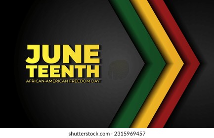 Happy Juneteenth june 19 freedom day background Vector illustration