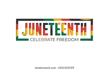 Happy Juneteenth june 19 freedom day background Vector illustration