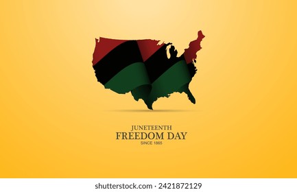 Happy Juneteenth june 19 freedom day background Vector illustration