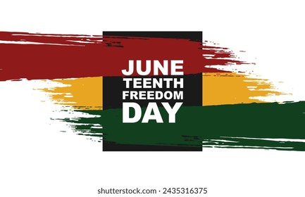 Happy Juneteenth june 19 freedom day background Vector illustration