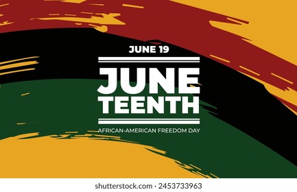 Happy Juneteenth june 19 freedom day background Vector illustration