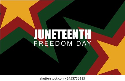 Happy Juneteenth june 19 freedom day background Vector illustration