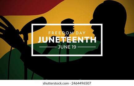 Happy Juneteenth june 19 freedom day background Vector illustration