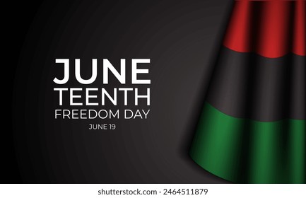 Happy Juneteenth june 19 freedom day background Vector illustration