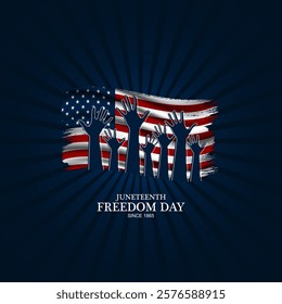 Happy Juneteenth June 19 freedom day background Vector illustration