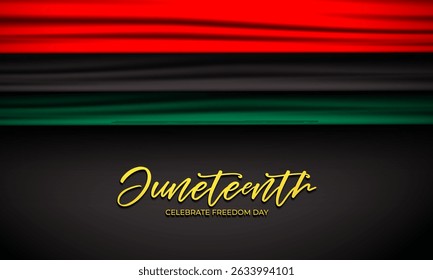 Happy Juneteenth June 19 freedom day background Vector illustration