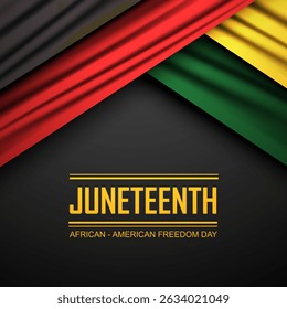Happy Juneteenth June 19 freedom day background Vector illustration