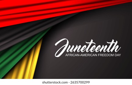 Happy Juneteenth June 19 freedom day background Vector illustration