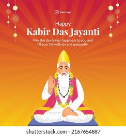 Happy Kabir das Jayanti banner design template.  