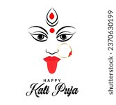Happy kali puja celebration hindu festival social media post design.